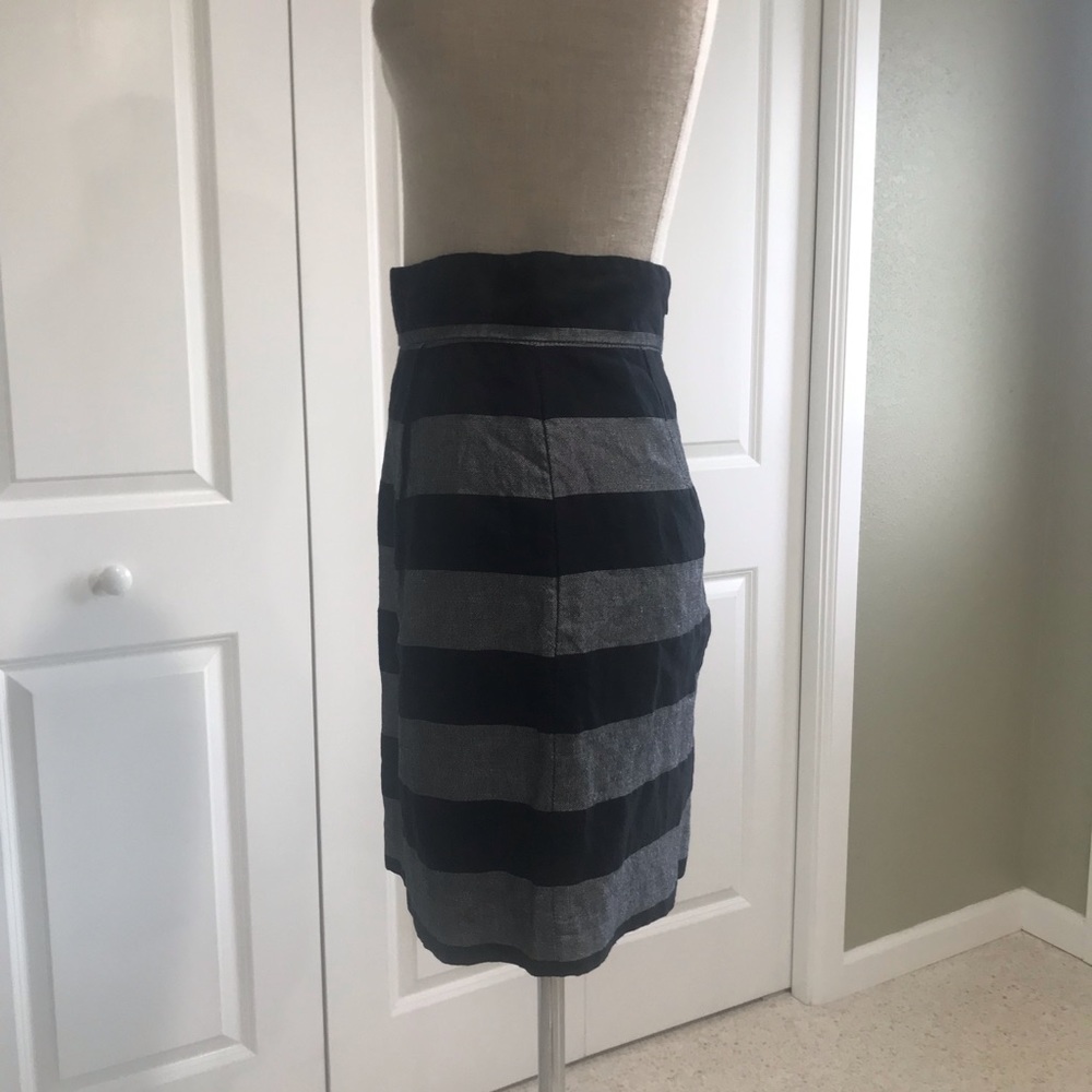 ❤️ FRENCH CONNECTION SKIRT Black & Gray Size 6 ❤️ - Picture 3 of 6